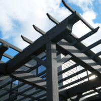 Overhead Lattice at Facade of Tavernier Place