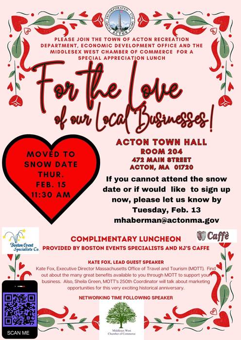 Event poster for the “For the Love of Our Local Businesses” event.